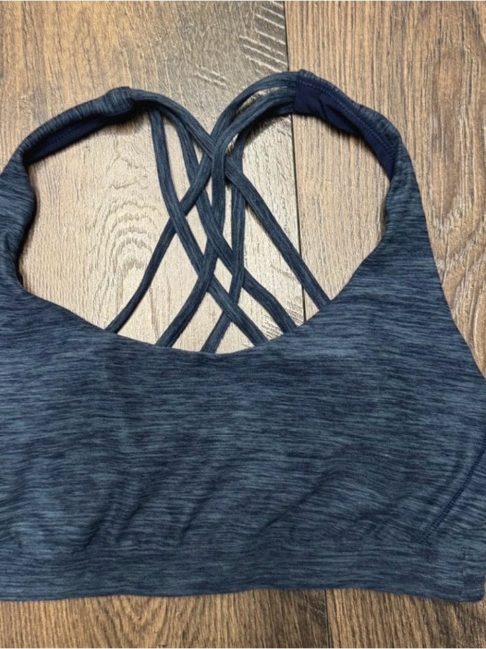 Victoria's Secret Heather Navy Crisscross Strappy Sports Bra